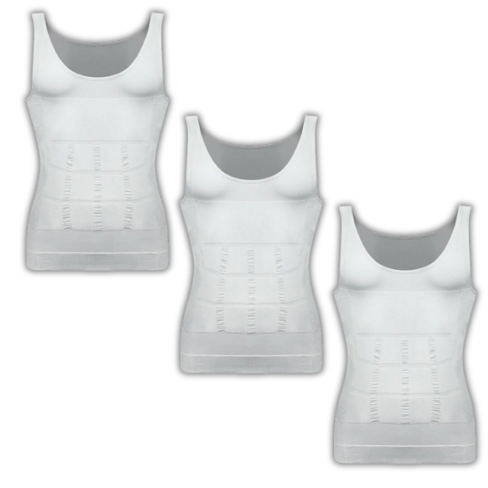 3-Pack Men's Compression Shaping Vests – Slim & Support Instantly