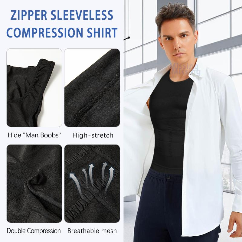 3-Pack Men's Compression Shaping Vests – Slim & Support Instantly