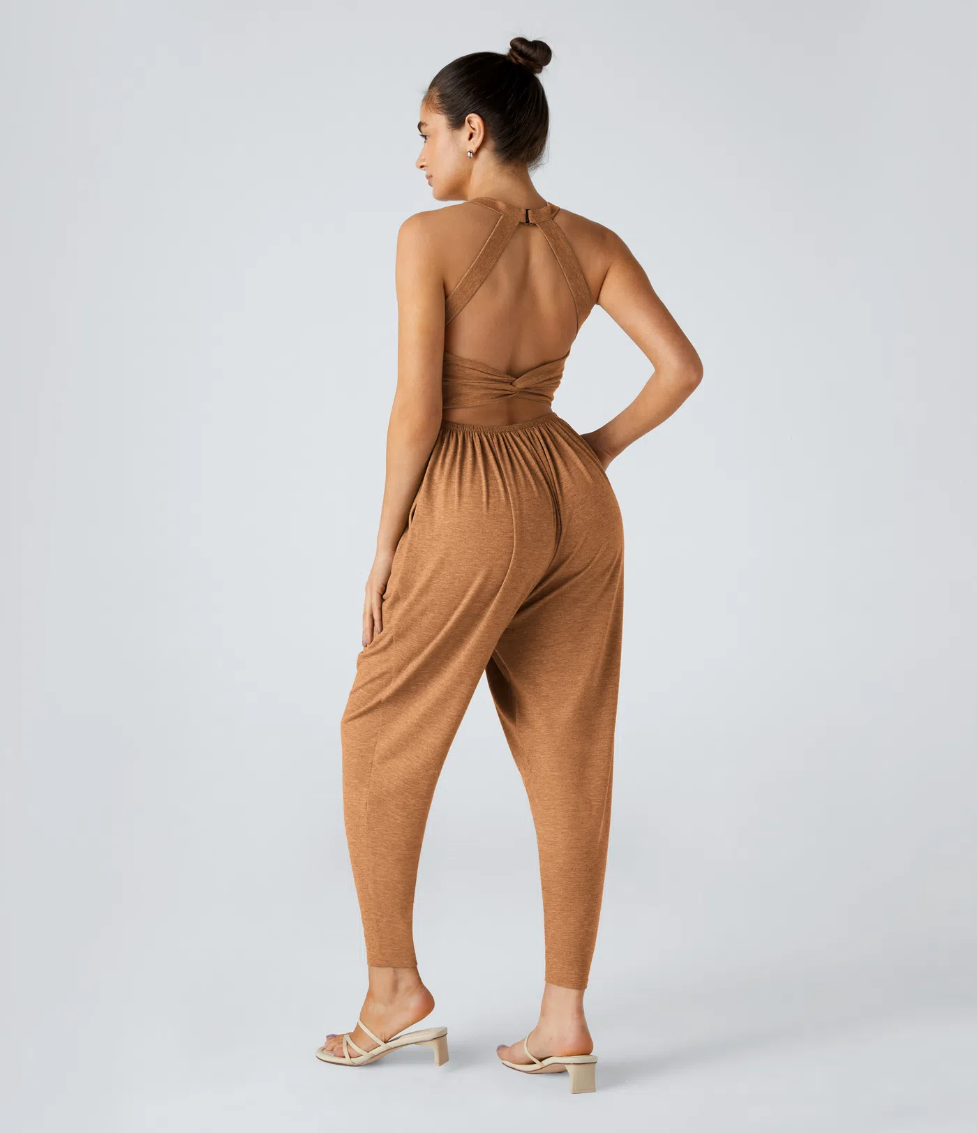 Backless Harem Jumpsuit – Easy On/Off | 11+ Colors