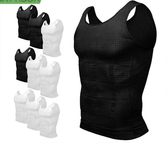 3-Pack Men's Compression Shaping Vests – Slim & Support Instantly
