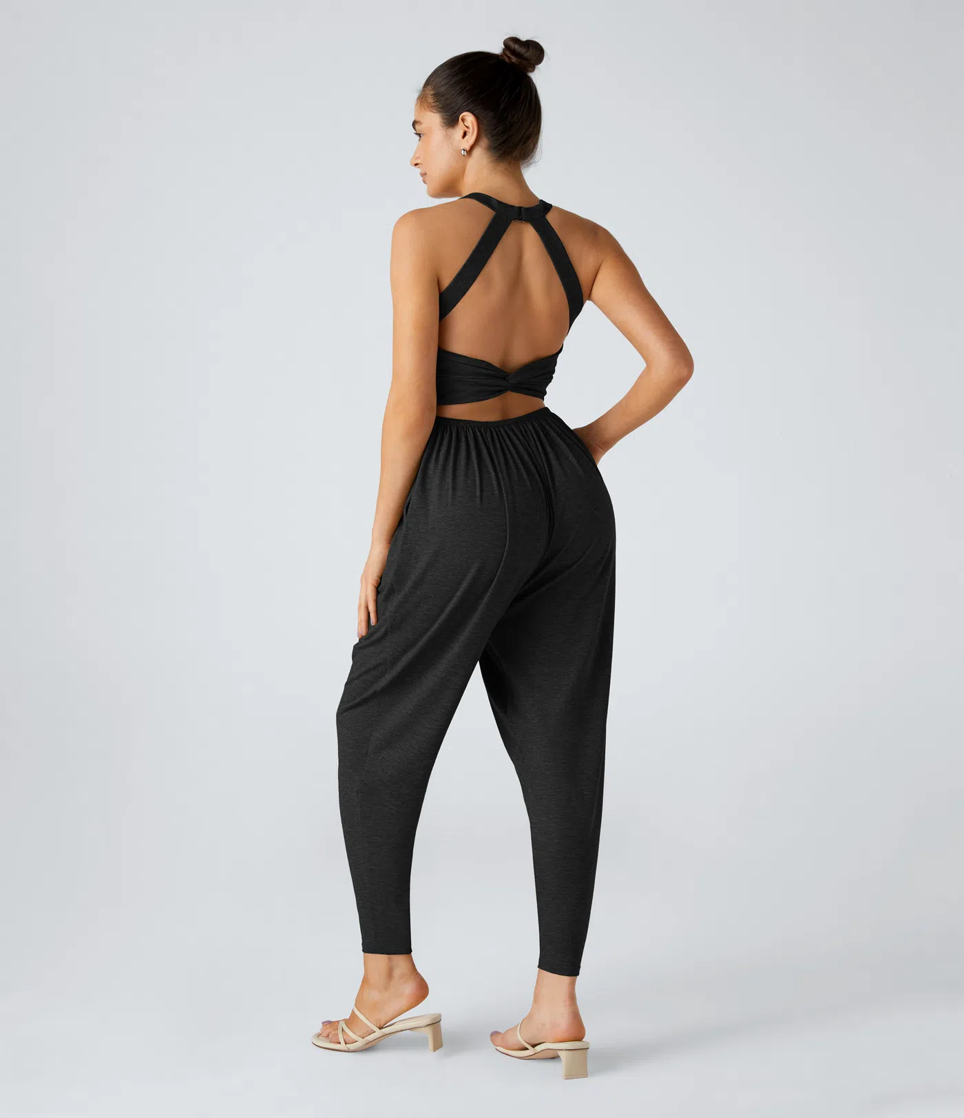 Backless Harem Jumpsuit – Easy On/Off | 11+ Colors