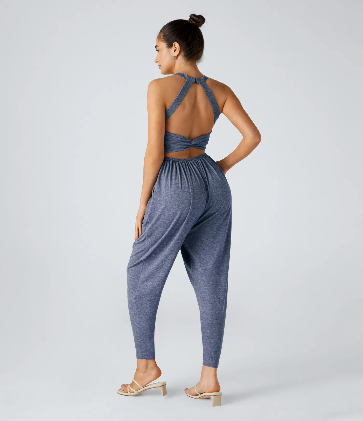 Backless Harem Jumpsuit – Easy On/Off | 11+ Colors