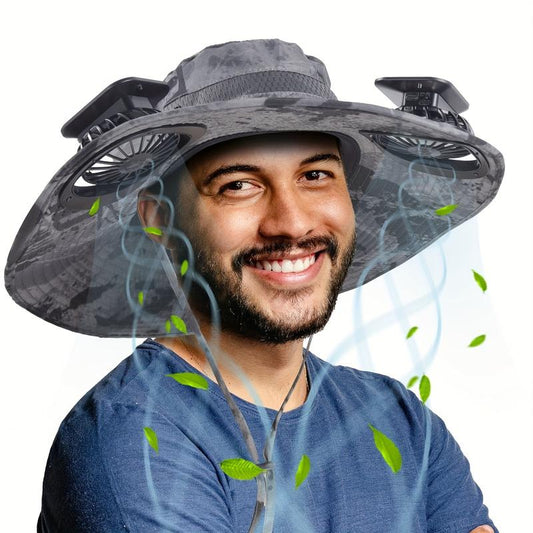 Solar Breeze Hat™ – Sun Protection with Dual Fans