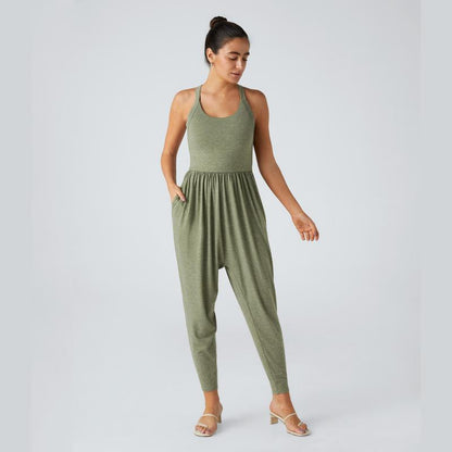 Backless Harem Jumpsuit – Easy On/Off | 11+ Colors