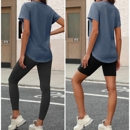 BYNNIE® Women’s V-Neck T-Shirt 4-Pack – Soft, Casual Fit with Curved Hem