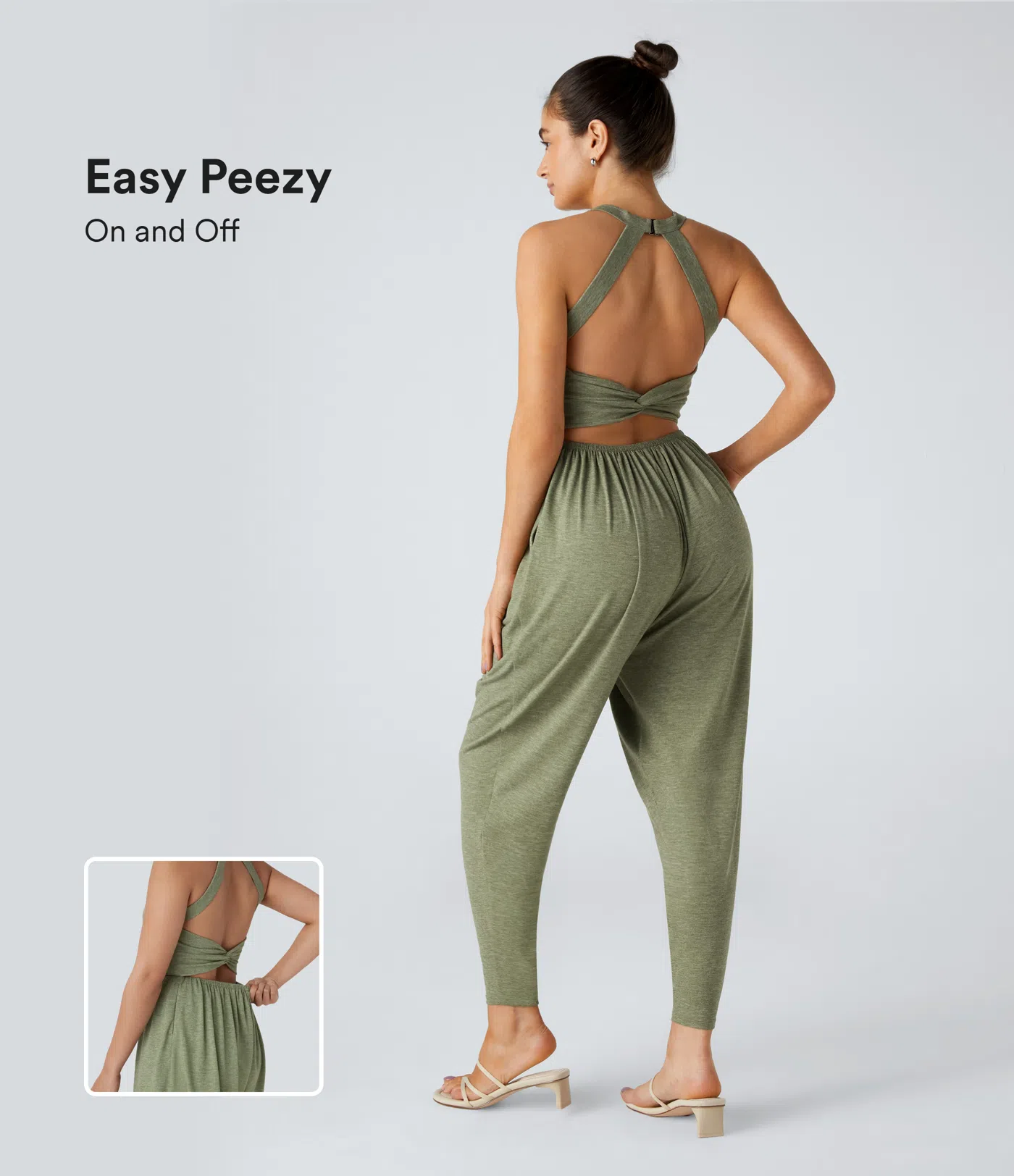 Backless Harem Jumpsuit – Easy On/Off | 11+ Colors
