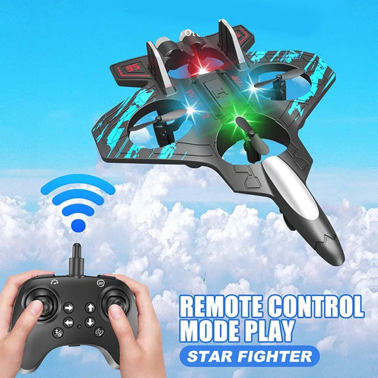 Star Fighter RC Jet – 360° Aerial Stunt Plane with LED Lights